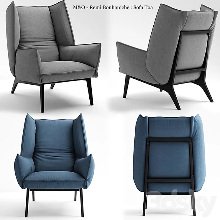 Armchair M & O Remi Bouhaniche 3D Model