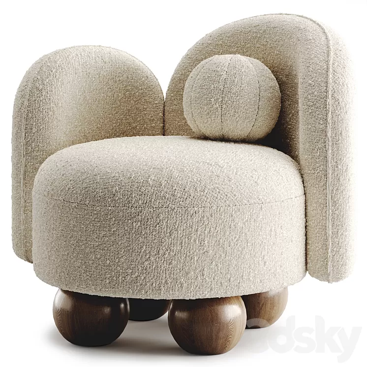 Armchair Manon by NohoHome 3D Model Free Download