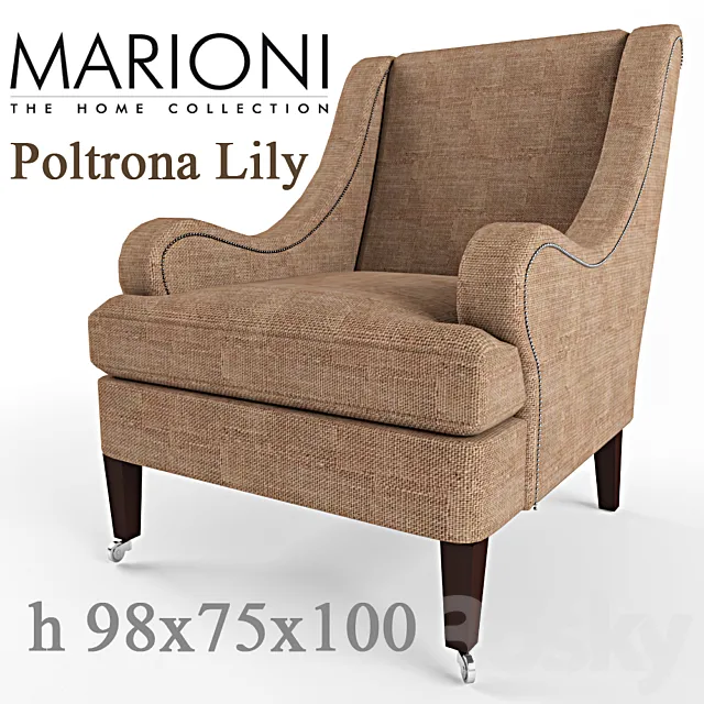 Armchair Marioni Poltrona Lily 3D Model