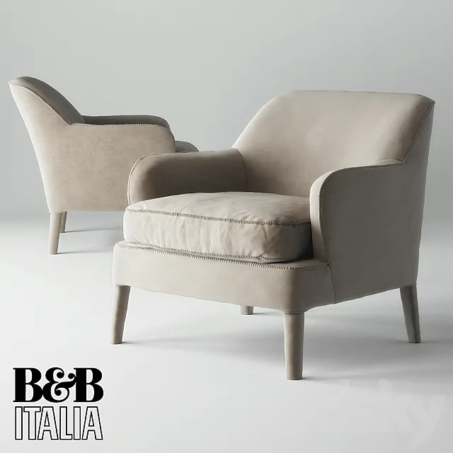 Armchair MAXAlTO B&B Italia FEBO 3DModel