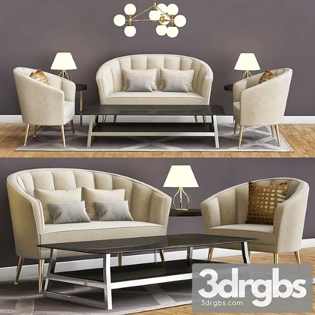 Armchair Maya Mid Century Modern Furniture By Brabbu 3D Model Free
