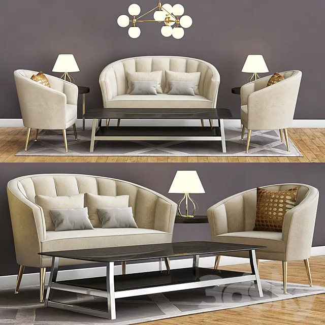 Armchair maya Mid Century Modern Furniture by BRABBU 3D Model