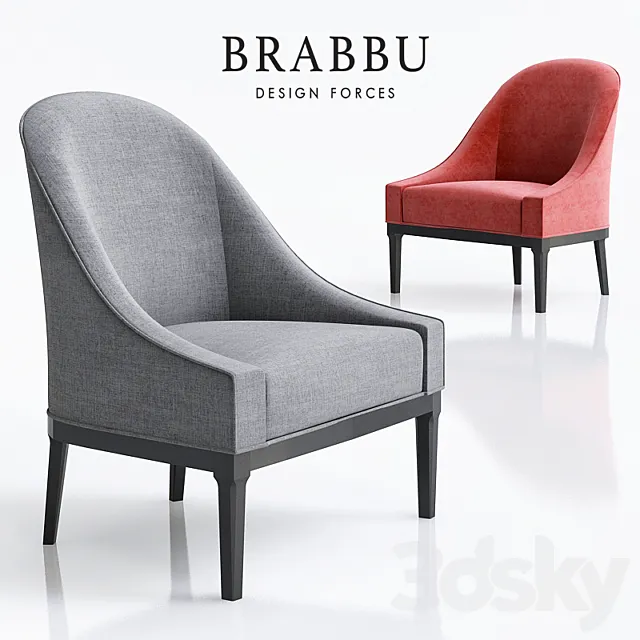 Armchair Mid Century by Brabbu 3DModel