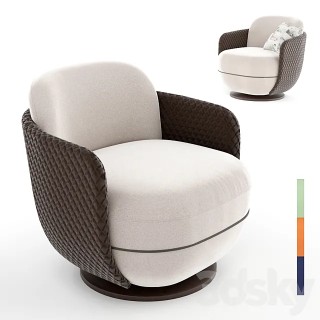 armchair Miles Lounge by Wittmann 3DModel
