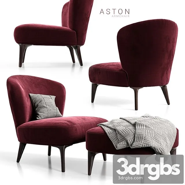 Armchair Minotti Aston 3D Model Free