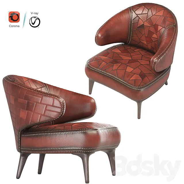Armchair- minotti aston 3DModel