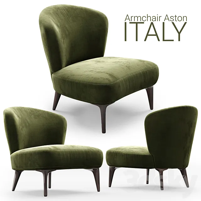 Armchair Minotti Aston OLIVE 3DModel