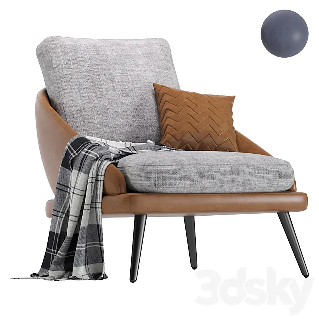 Armchair Minotti LAWSON Leather 3DModel