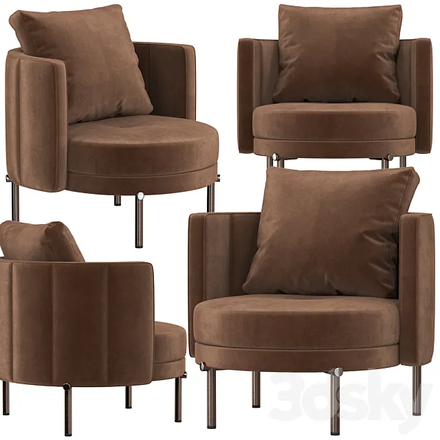 Armchair Minotti Torii 3D Model