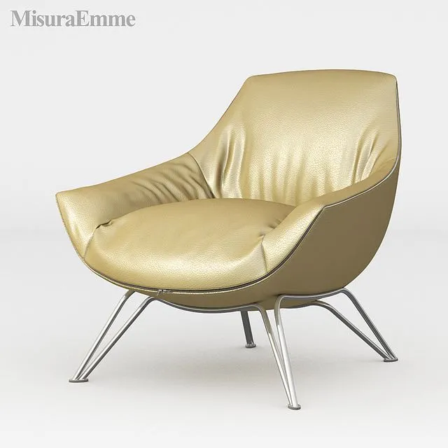 Armchair MisuraEmme Florentia 3D Model