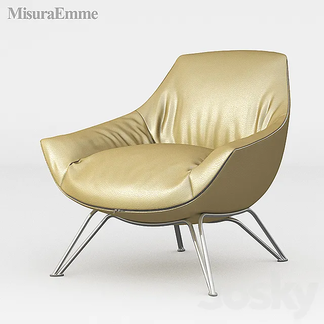 Armchair MisuraEmme Florentia 3D Model