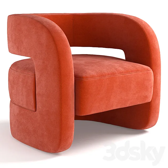 Armchair Mitchell Gold and Bob Williams Kirby Chair 3D Model