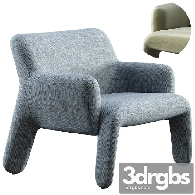Armchair Molteni & C Glove up 3D Model Free