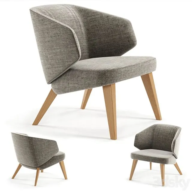 Armchair Montis back me up 3D Model