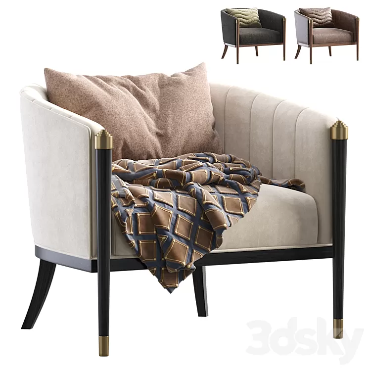 Armchair MUSON by Cazarina Interiors/Кресло МУСОН 3D Model Free
