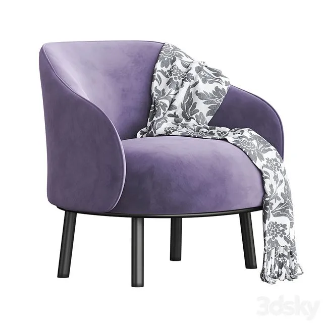 Armchair Natuzzi Botanic 3D Model