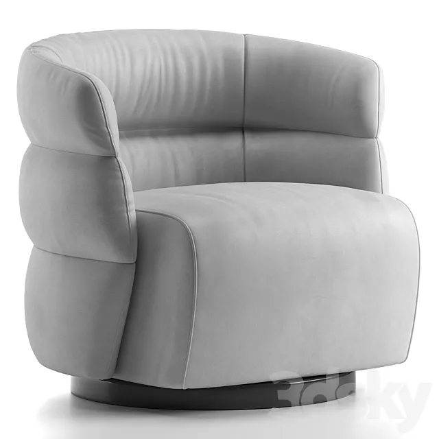 Armchair Natuzzi Couture 3D Model