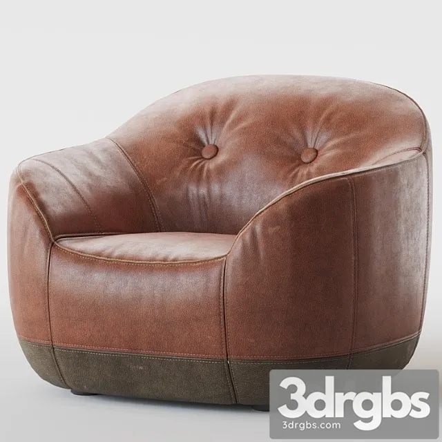 Armchair natuzzi furrow 3D Model Free