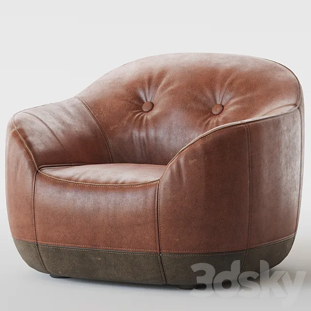 Armchair. Natuzzi. Furrow 3DModel