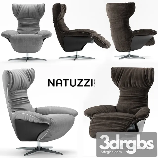 Armchair natuzzi ilia 3D Model Free