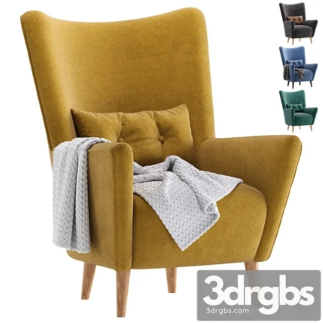 Armchair Nosta Yellow Divan Ru Kreslo Nosta Divan Ru 3D Model Free