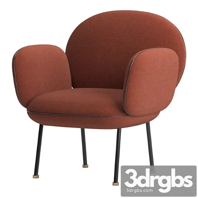Armchair Ollie by Wendelbo 3D Model Free