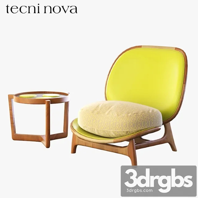 Armchair outdoor yellow tecni nova 3D Model Free