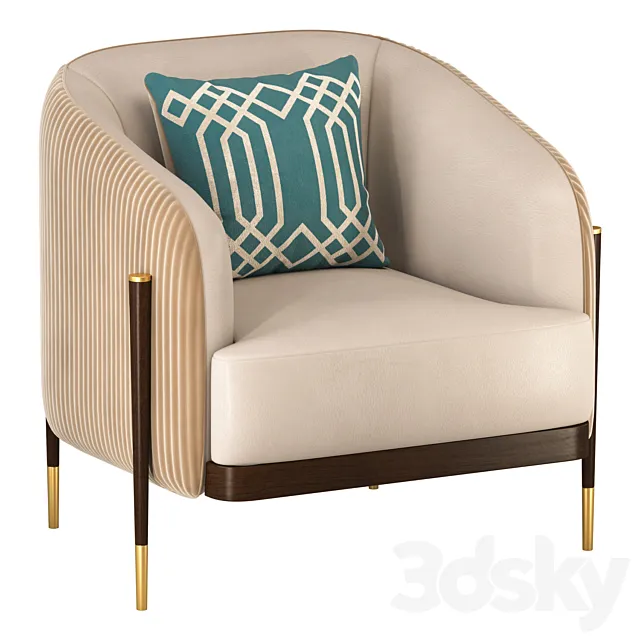 Armchair Oxford 3D Model