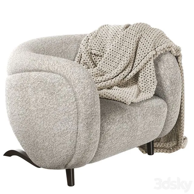 Armchair Pierre Augustin Rose LE MINITORE 3D Model