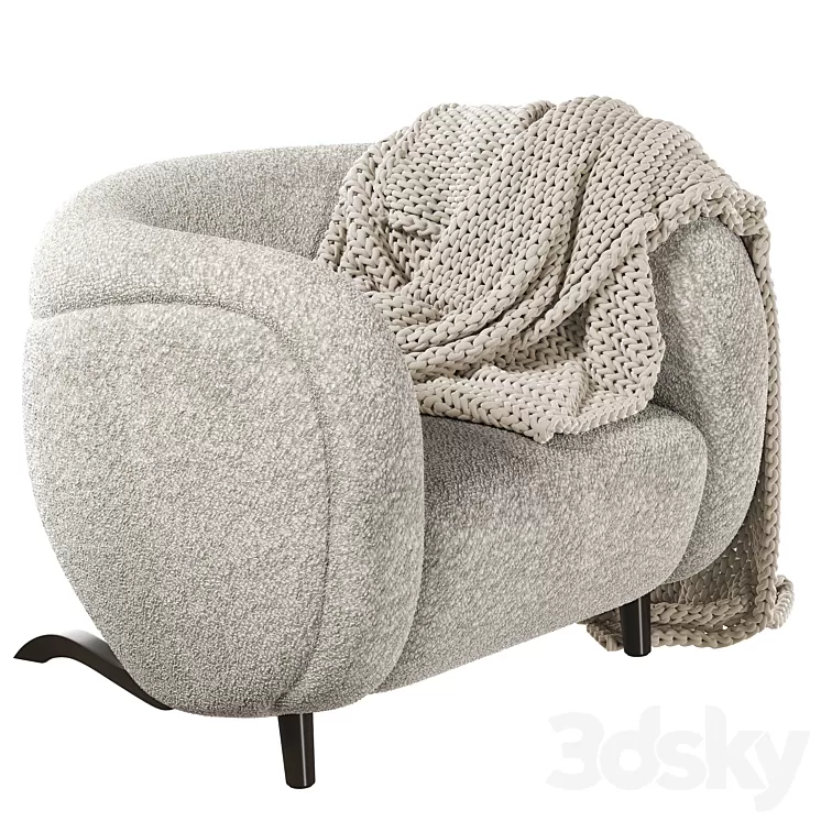 Armchair Pierre Augustin Rose LE MINITORE 3D Model Free