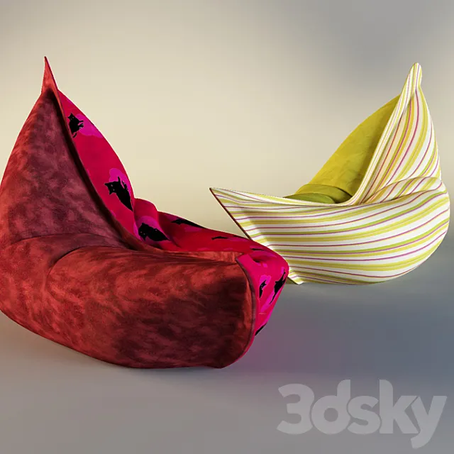 armchair-pillow smartballs 3DModel