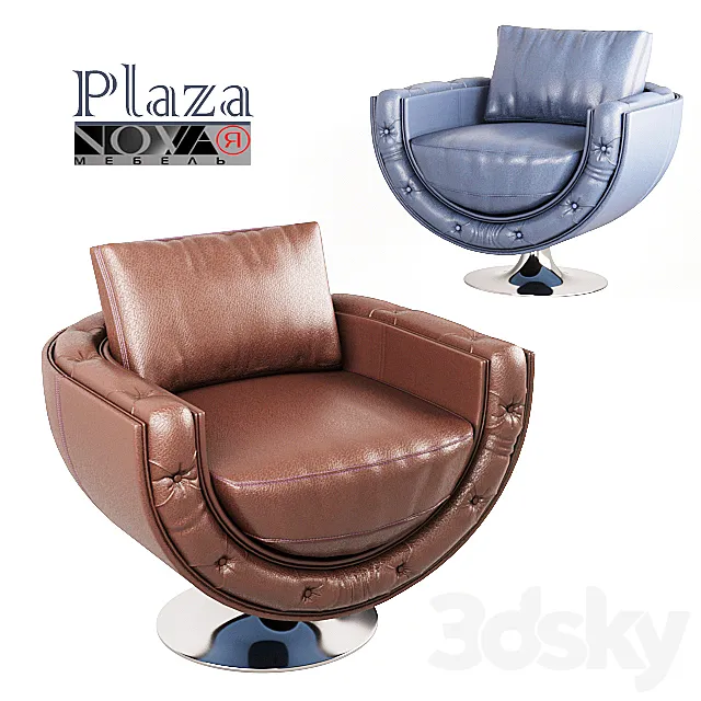 Armchair Plaza-4 factory NOVAYA furniture 3D Model