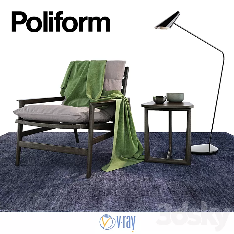 Armchair POLIFORM IPANEMA 3D Model