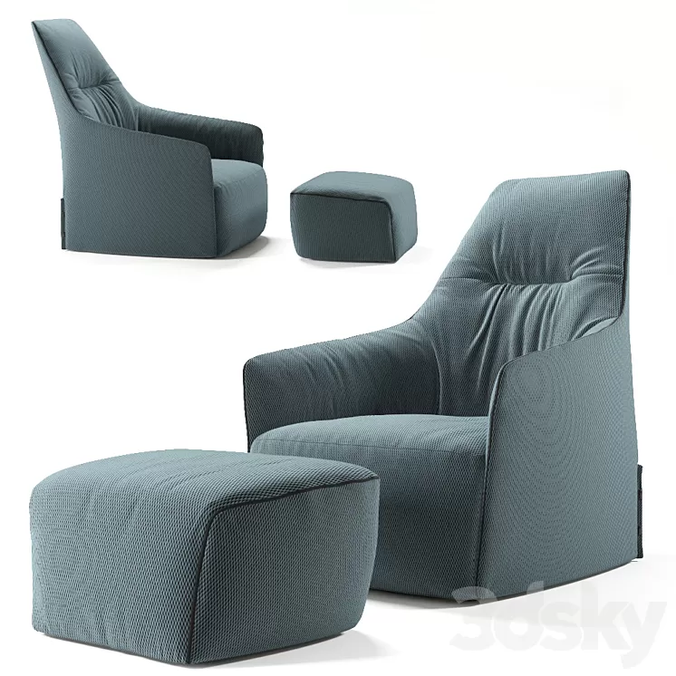 Armchair POLIFORM Santa Monika Lounge 3D Model