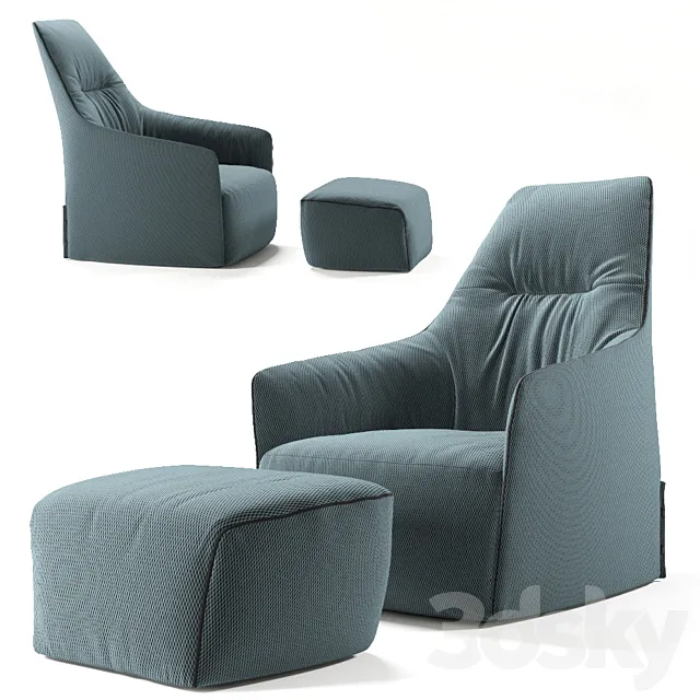 Armchair POLIFORM Santa Monika Lounge 3DModel