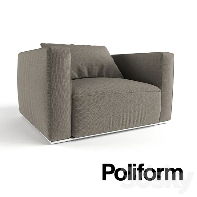 Armchair Poliform Shanhai 3D Model
