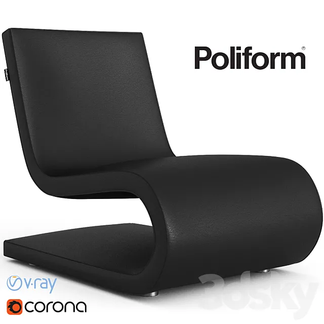 Armchair Poliform Snake 3D Model