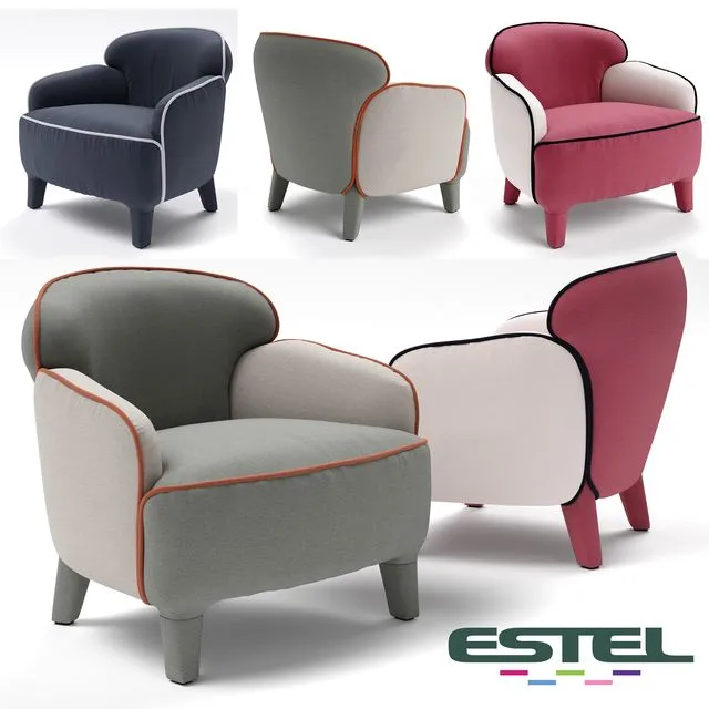 Armchair Polpetta Estel 3D Model