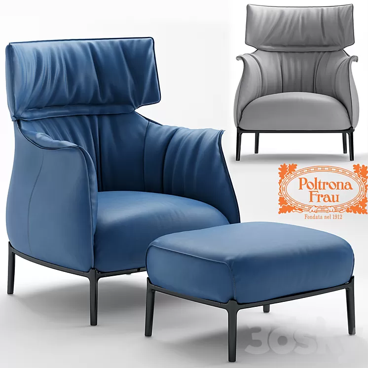 Armchair poltrona frau archibald 3D Model
