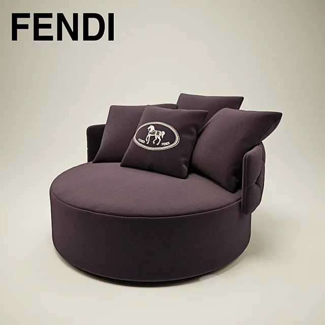 Armchair - poof Fendi 3D Model