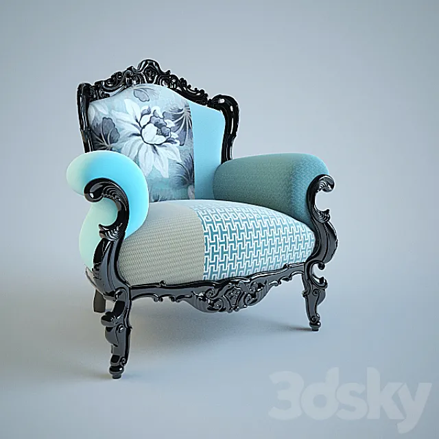 armchair-Prince factory Modo 3DModel