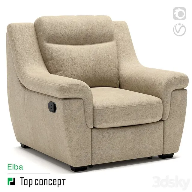 Armchair recliner Elba 3D Model