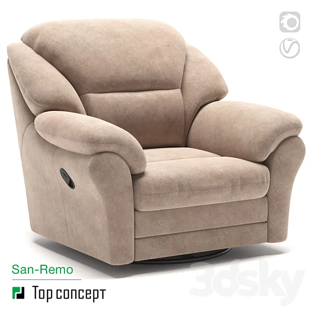 Armchair recliner San-Remo 3D Model