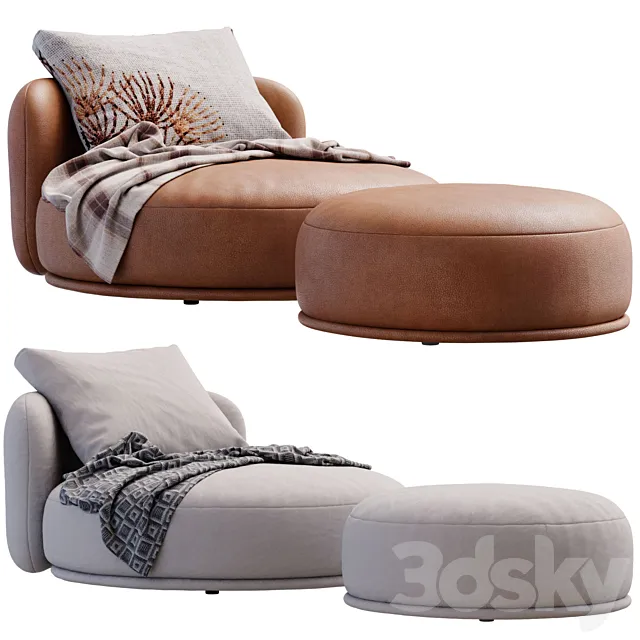 Armchair Rene By Meridiani 3D Model