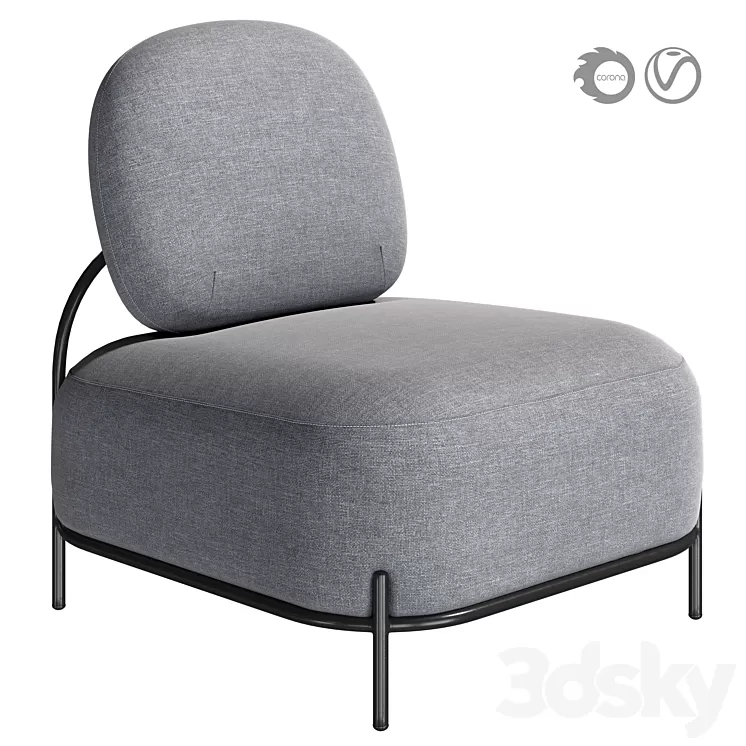 Armchair Robert Admiraal Midnight 3D Model Free