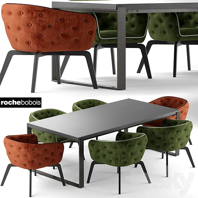 Armchair roche bobois QUADRILLE BRIDGE 3D Model