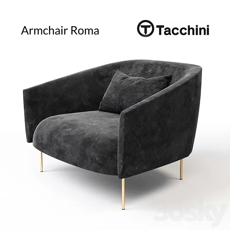 Armchair Roma | Tacchini 3D Model