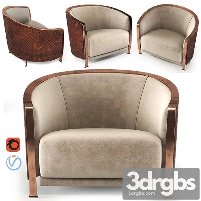 Armchair rugiano 005 As 3D Model Free