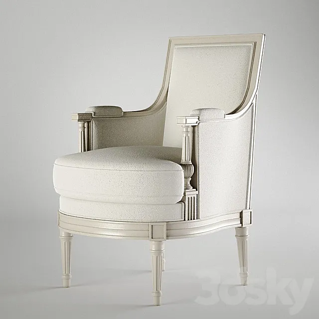 armchair salda art.8476 3D Model