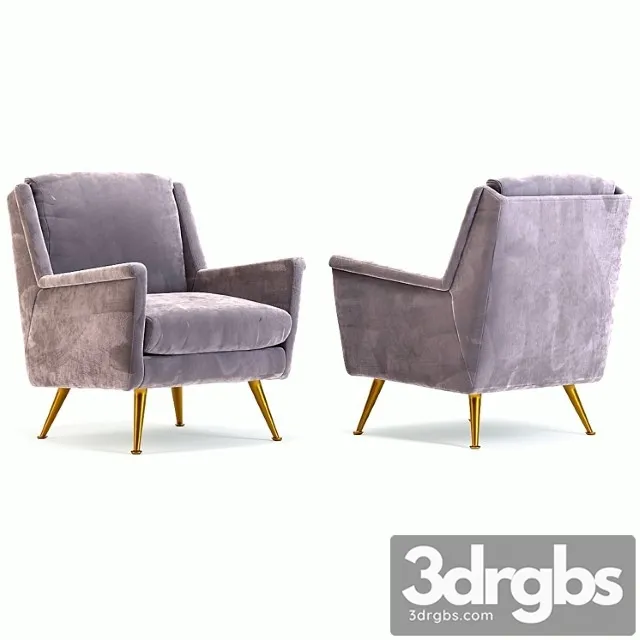 Armchair san diego gray 3D Model Free
